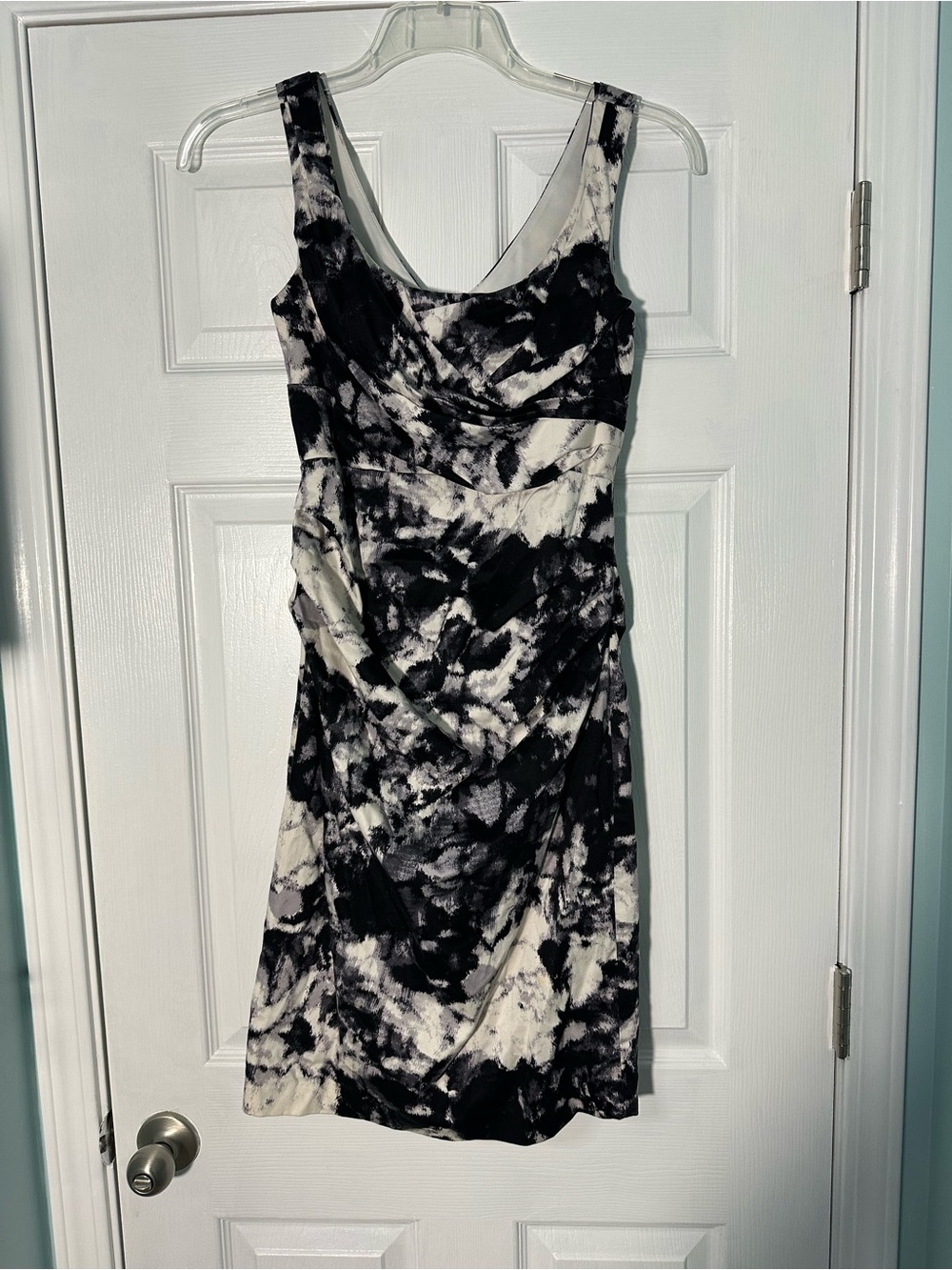 Suzi Chin for Maggy Boutique Black & White Abstract Tank Dress